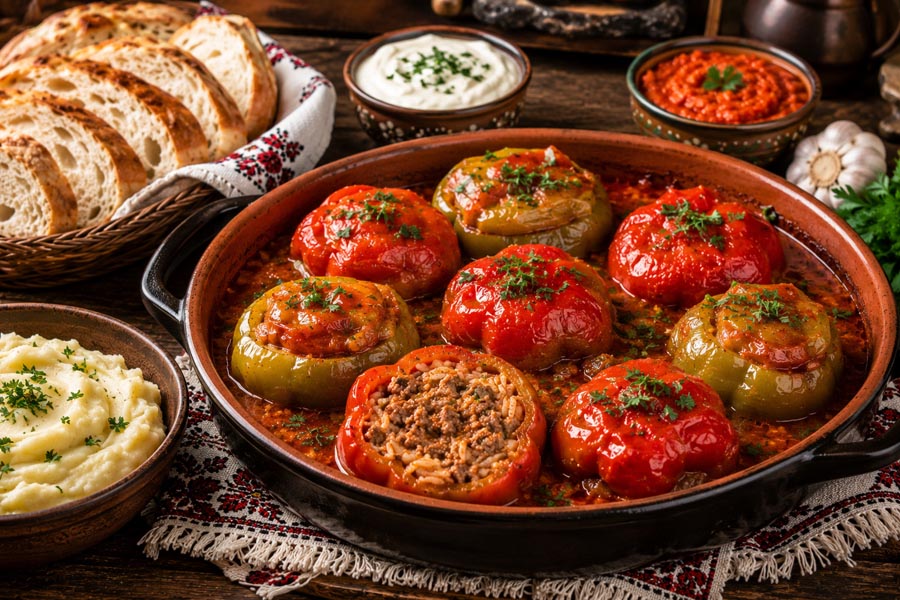 Recept: Servische punjene paprike (gevulde paprika's)