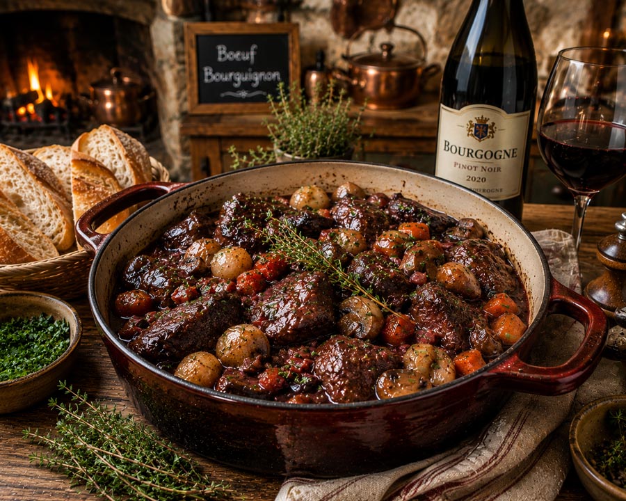 Recept: Boeuf Bourguignon (klassieke Franse rundvleesstoof)