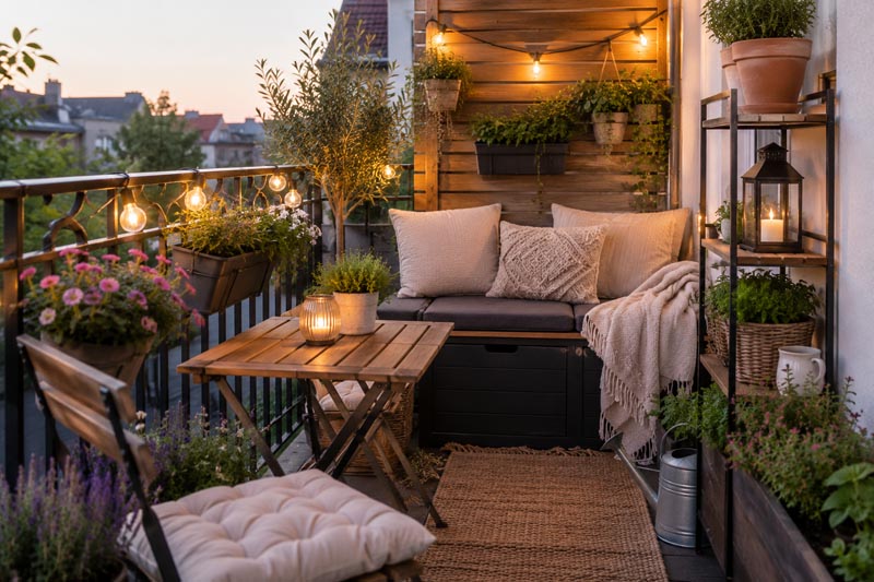 7 slimme ideeën voor een sfeervol en praktisch balkon