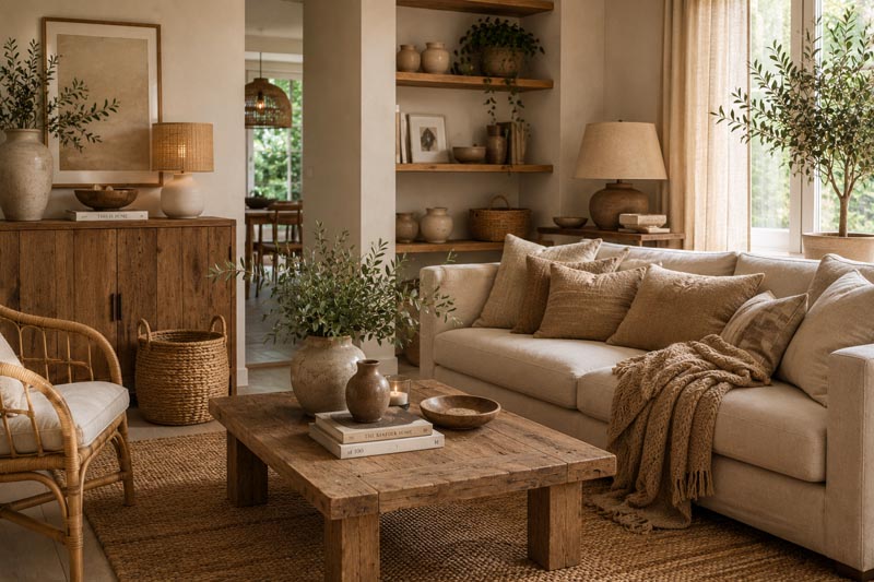 Zo creëer je een warm en tijdloos interieur met natuurlijke materialen