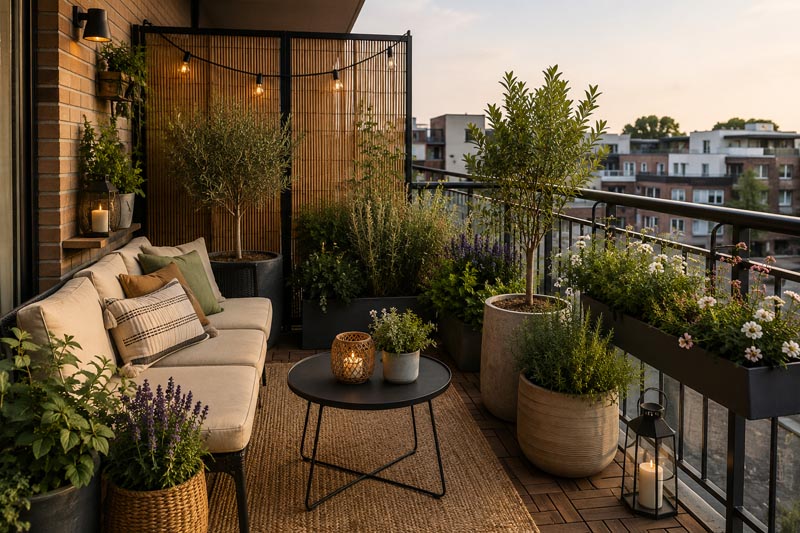 Een balkon dat ook op winderige dagen gezellig blijft