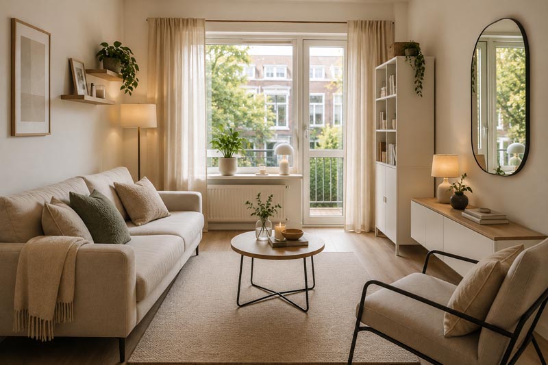 Kleine woonkamer groter laten lijken: 9 slimme interieurideeën die echt werken