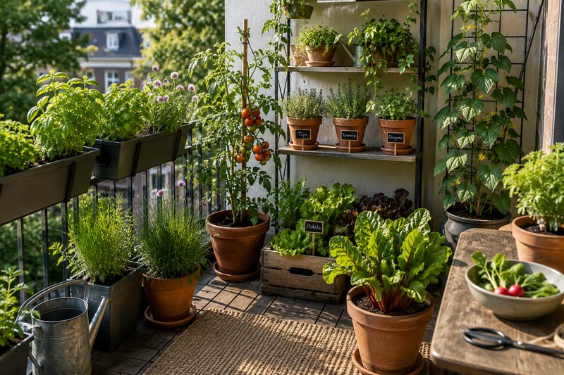 Een eetbare tuin beginnen: zo kweek je kruiden en groenten op weinig ruimte