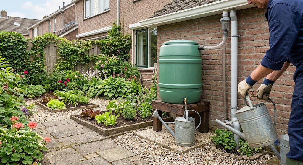 Regenwater slim gebruiken in de tuin zonder ingewikkeld systeem