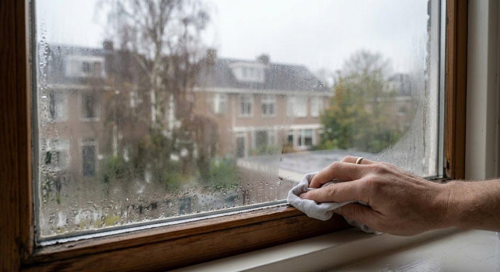 Condens op slaapkamerraam in de ochtend: waar komt het vandaan?