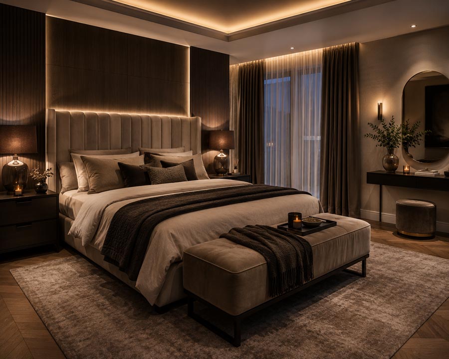 Een luxe slaapkamer creëren: zo maak je van je slaapkamer een hotelwaardige suite